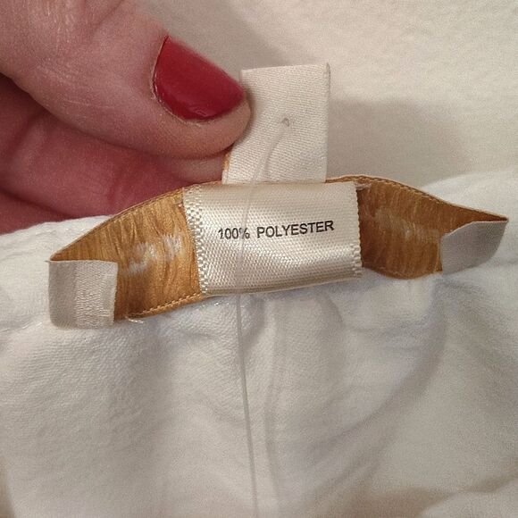 Monteau LA White Ruffle Tier Sleeveless Cami Tank Top Size XL NWT - Picture 10 of 11